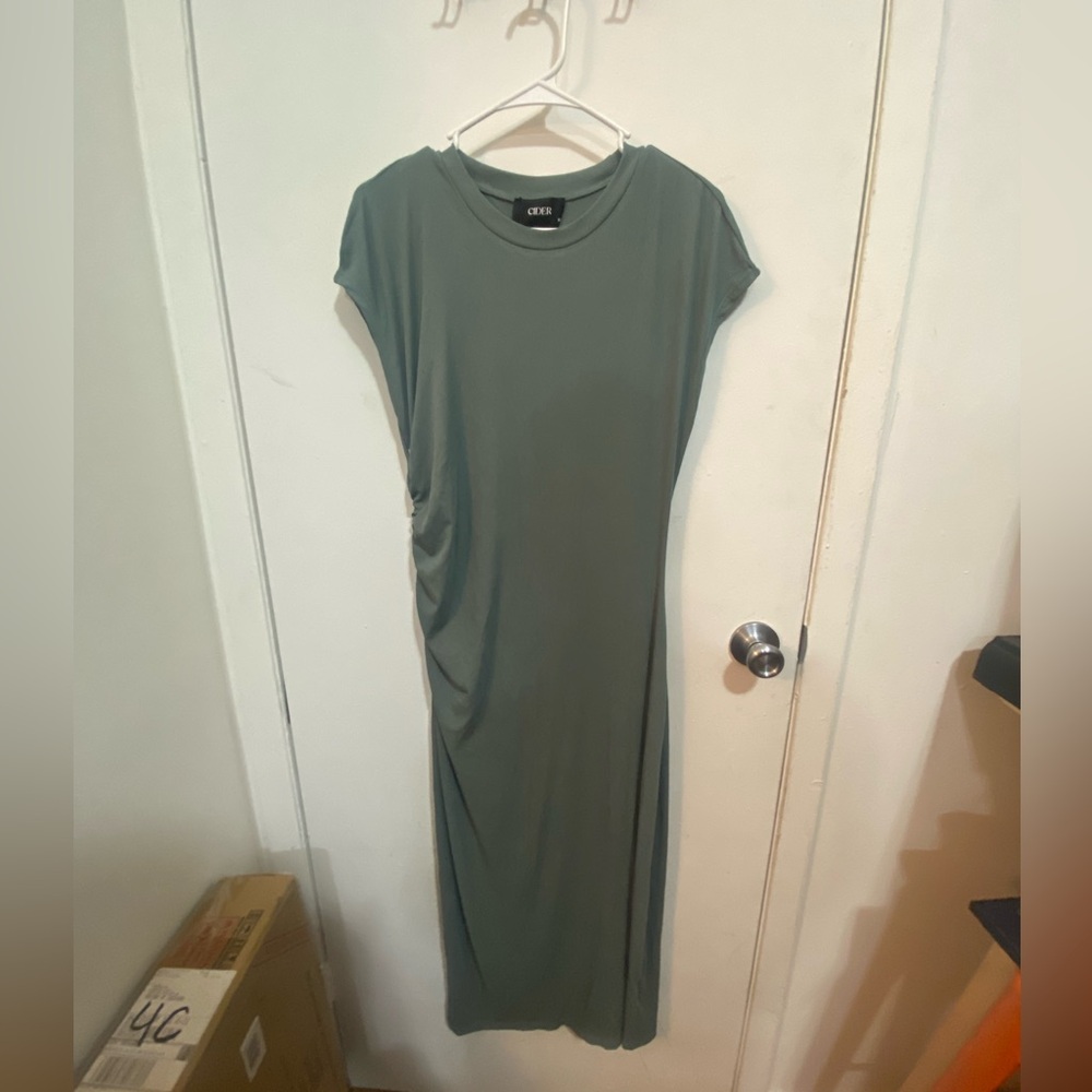 Cider Olive Midi Dress